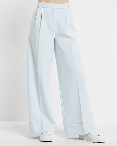 Stylist Super High Waisted Pleated Wide Leg Pant | Express