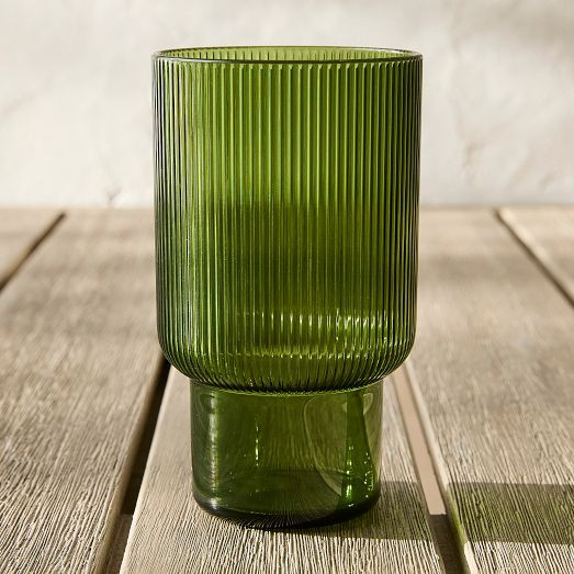 Fluted Acrylic Tall Drinking Glass Sets | West Elm (US)