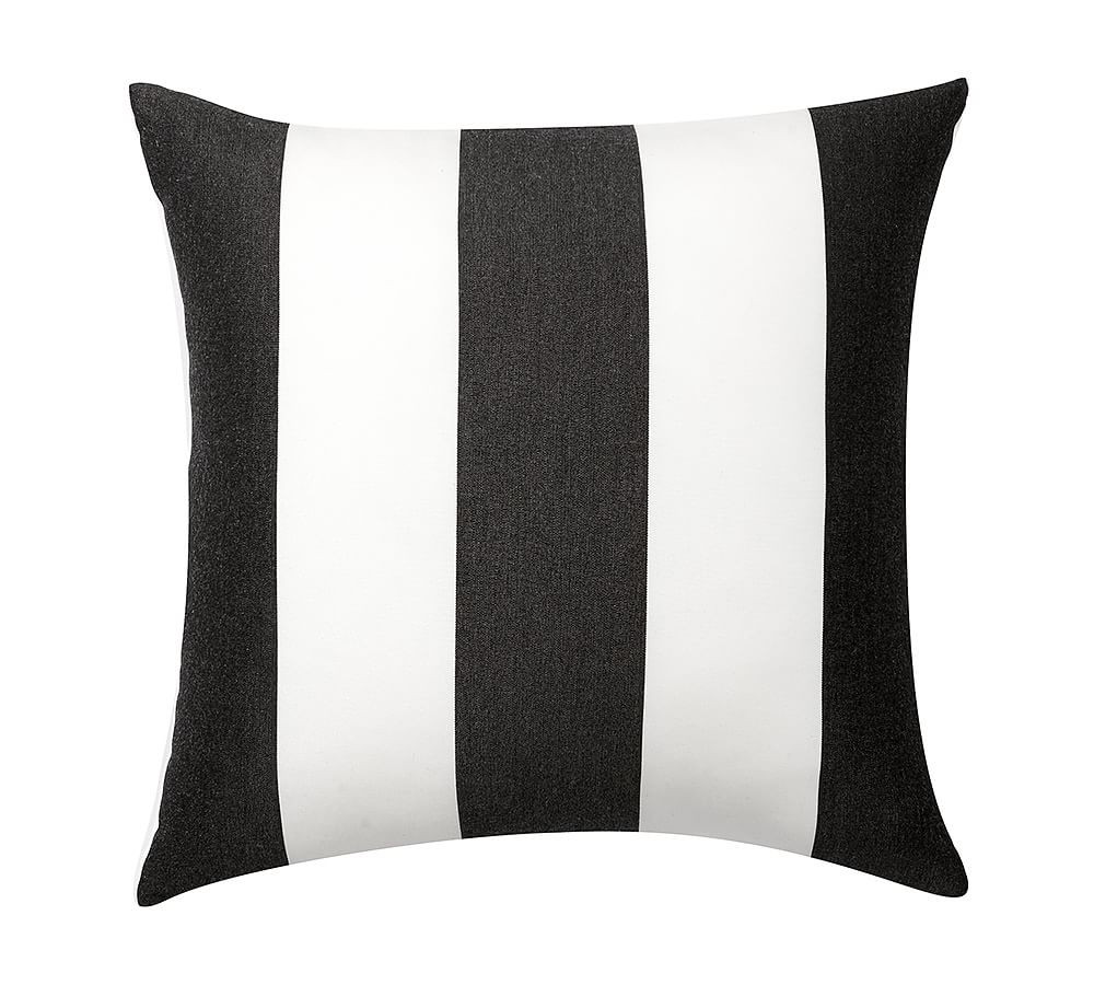 Sunbrella® Awning Striped Outdoor Throw Pillow | Pottery Barn (US)