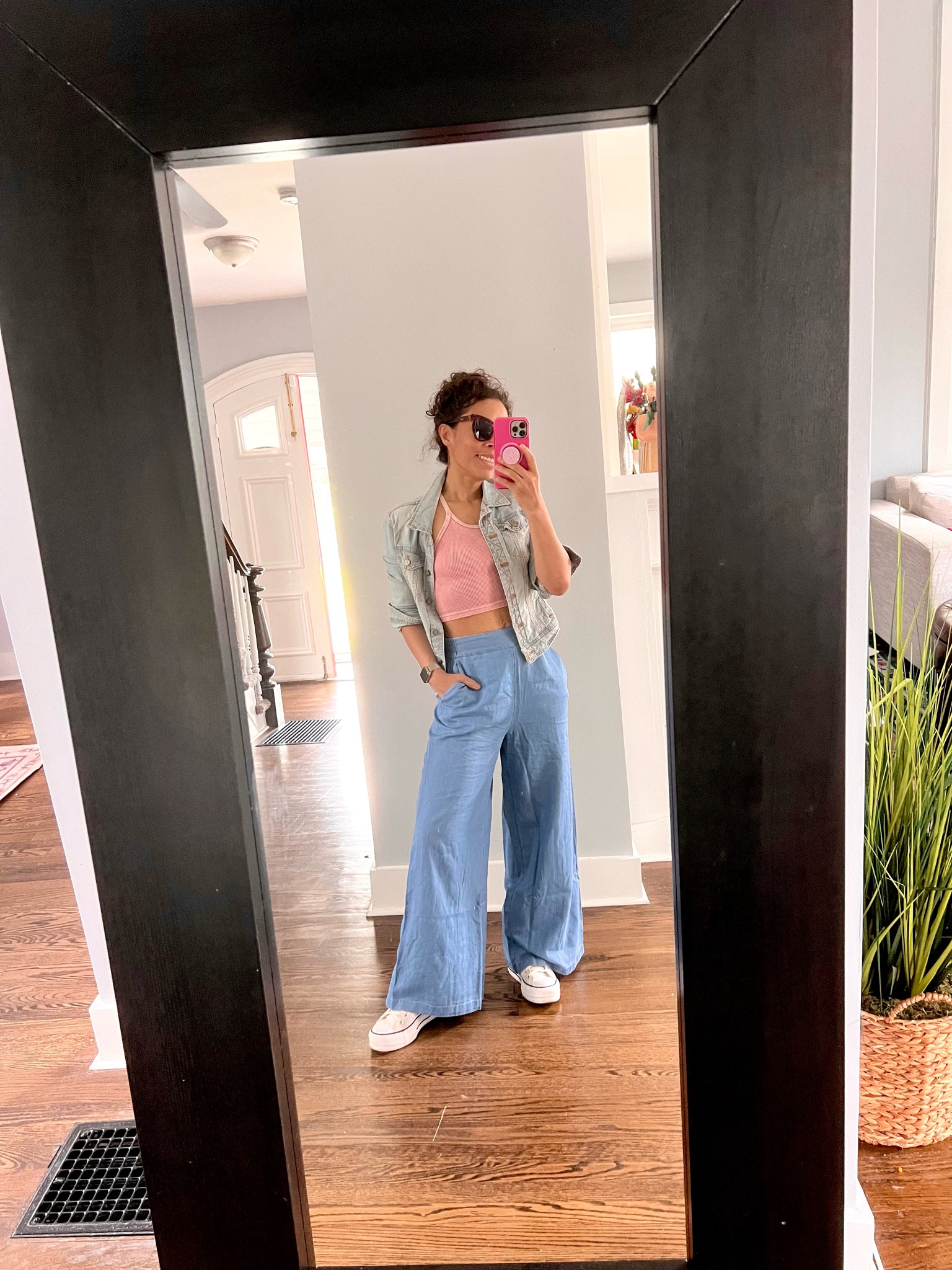 Love love love this comfy wide leg pants. I also have them in the print. The run big. Size down if between sizes. 

#LTKSaleAlert #LTKFindsUnder50 #LTKOver40