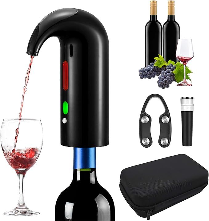 RICANK Electric Wine Aerator Pourer, Portable One-Touch Wine Decanter and Wine Dispenser Pump for... | Amazon (US)