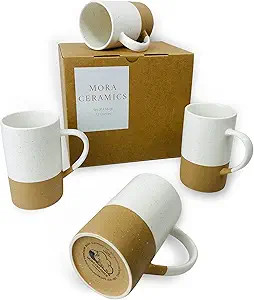 Mora Ceramics 12oz Coffee Mug Set of 4 - Ceramic Tea Cups with Handle - Microwave and Dishwasher ... | Amazon (US)