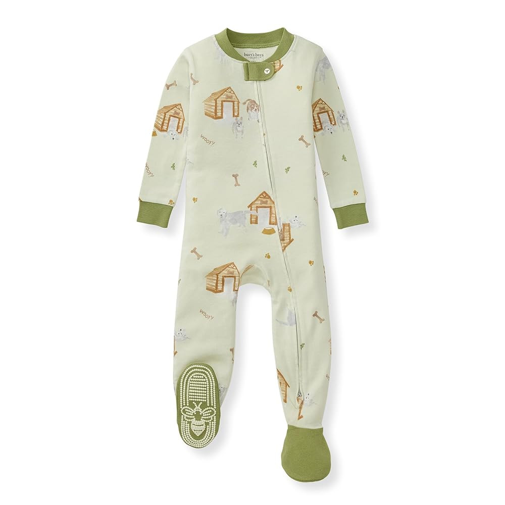 Burt's Bees Baby baby-boys Sleeper Pjs, 100% Organic Cotton, One-piece Footie, Zip Up Jumpsuit, S... | Amazon (US)