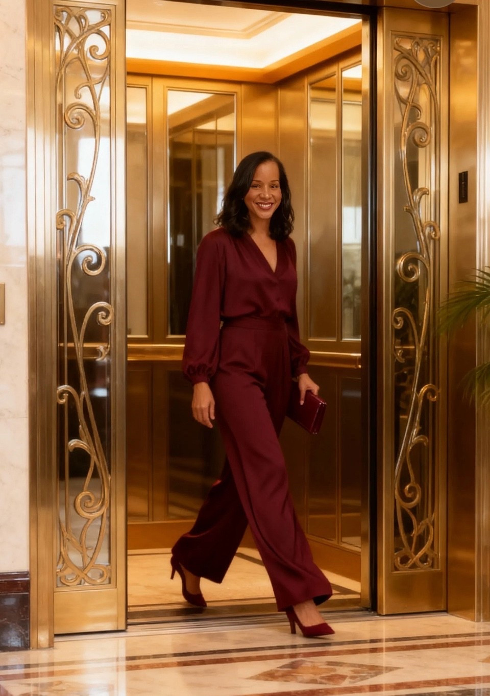 Love this I can’t believe it is from amazon!! I went also similar heels and clutch purse wallet and I linked a layered stacker necklace and a gray baby doll coat button down to keep you warm from the car to party and party to Car lol 😂 this holiday I love seeing red statement pieces

#LTKHoliday #LTKSeasonal