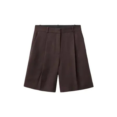 MANGO Straight Fit Bermuda Shorts in Ecru at Nordstrom, Size 4 | Nordstrom