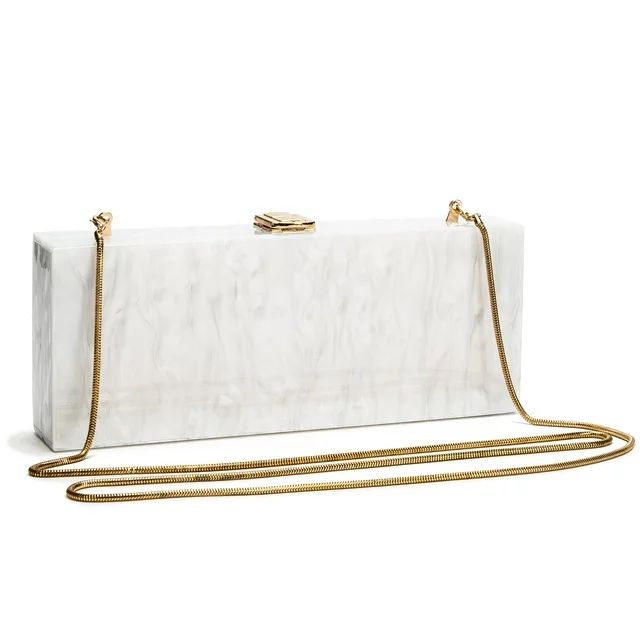 Acrylic Clutch Evening Bag for Women Long Pearl Acrylic Clutch Purse Handbag for Dinner Party Wed... | Walmart (US)