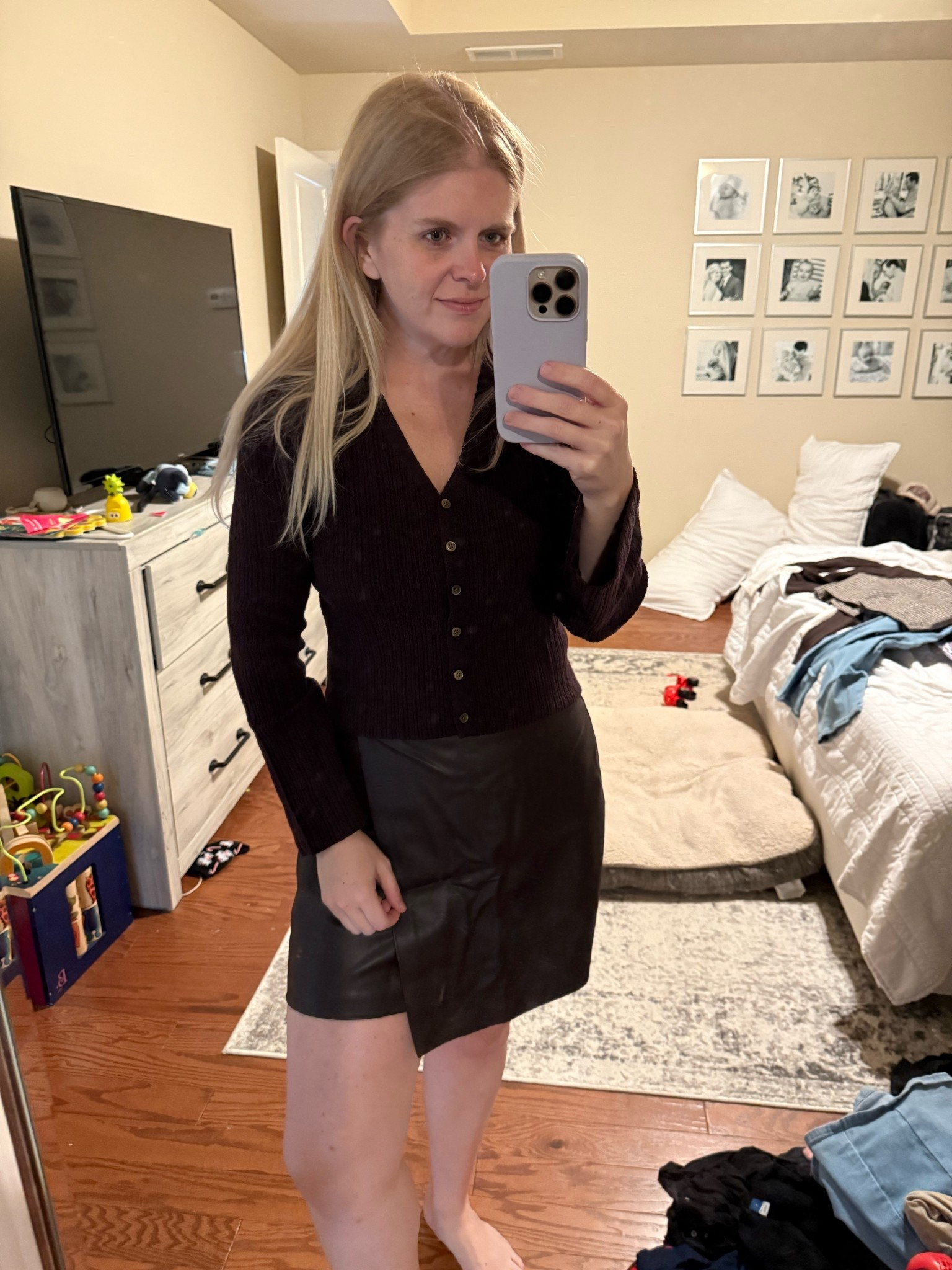 Love this little monochromatic moment with the brown pleather wrap skirt and brown button down sweater 

#LTKSeasonal #LTKFindsUnder50 #LTKStyleTip