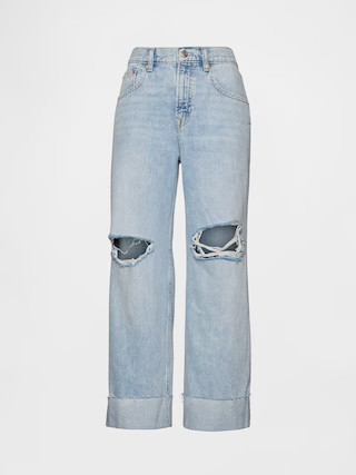 Low Slung Cuffed Relaxed Crop Jeans | Gap (US)
