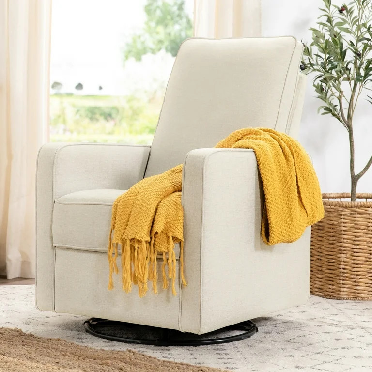 DaVinci Casey Pillowback Swivel Glider in Natural Oat - Walmart.com | Walmart (US)