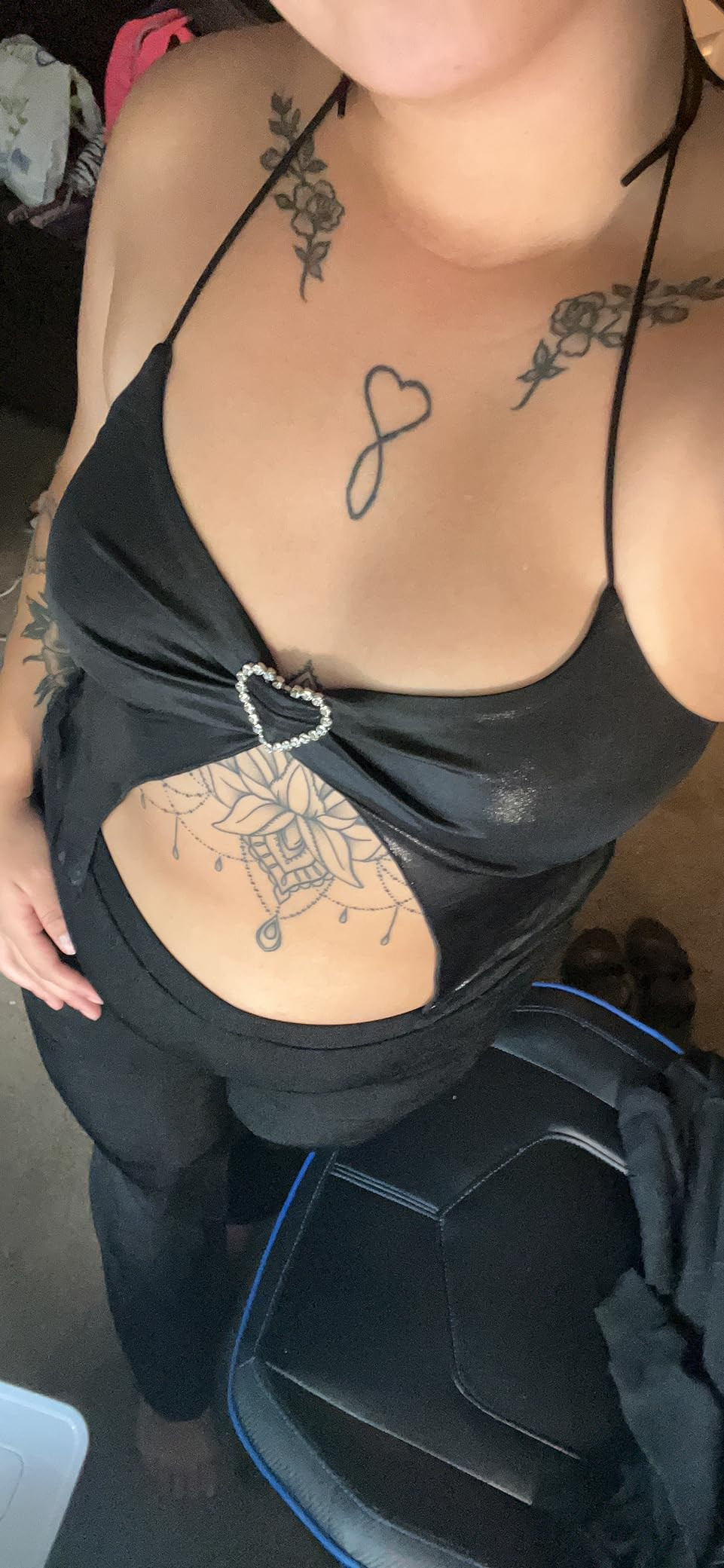 Verdusa Women's Rhinestone Backless Ruched Asymmetrical Split Crop Halter Top | Amazon (US)