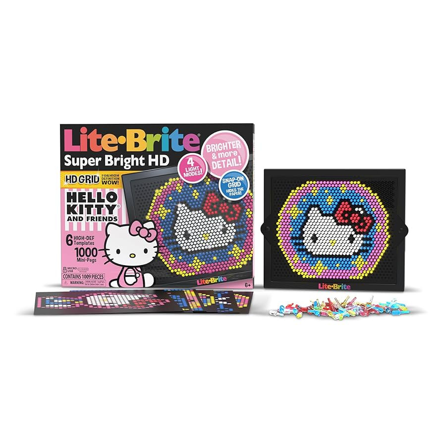 Lite Brite Super Bright HD, Hello Kitty Edition - Create Art with Light, Enhances Creativity, Gif... | Amazon (US)