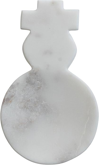 Creative Co-Op Marble Snowman Shaped Spoon Rest, White | Amazon (US)