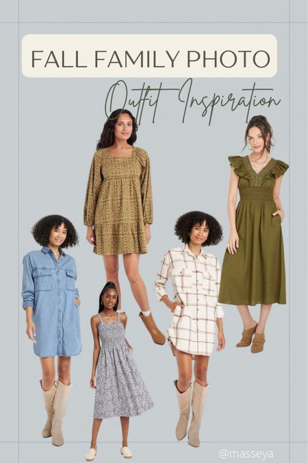Fall Family Photos | Outfit ideas for her. Lots of dress options from Target. Pair with booties or tall boots.
#familyphotos #photoshoot 

#LTKSeasonal #LTKstyletip #LTKunder50
