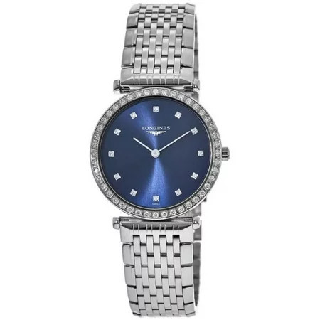 Longines La Grande Classique Stainless Steel & Diamond Womens Watch Blue Dial L45230976 | Walmart (US)
