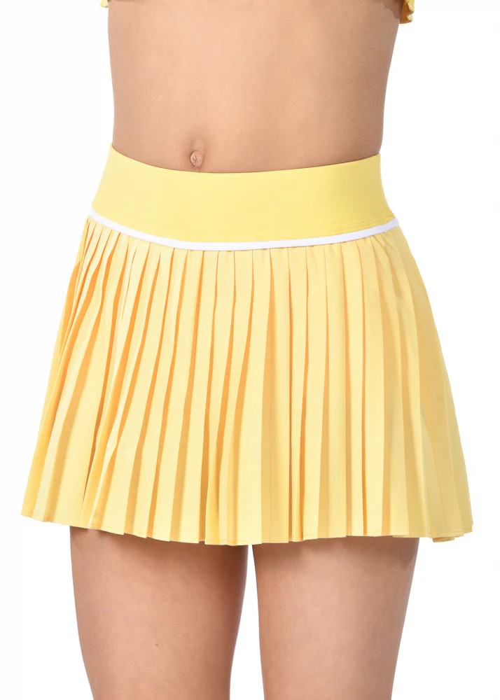 Pleats Please Skirt in Butter Yellow | Rebel Athletic