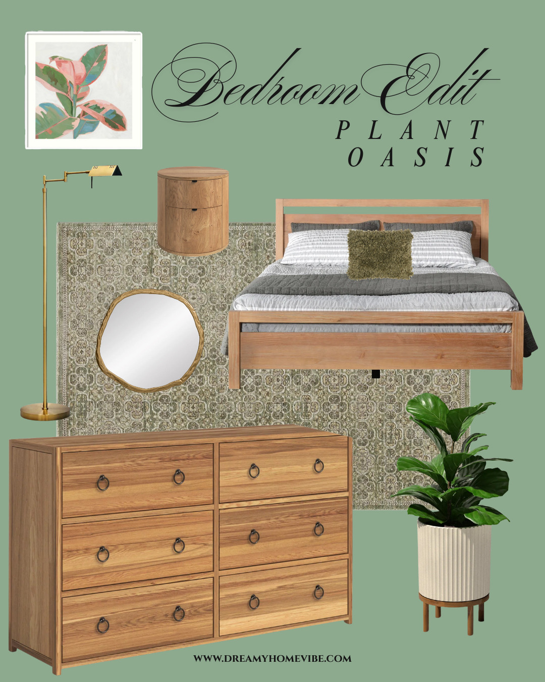 🌿 Bring the outdoors in! Our Plant Oasis Bedroom Edit blends natural wood, greenery, and cozy textures for the ultimate serene retreat. Perfect for plant lovers who want calm + style in one space. 

#BedroomGoals #PlantLovers #HomeVibes 

 #LTKHome