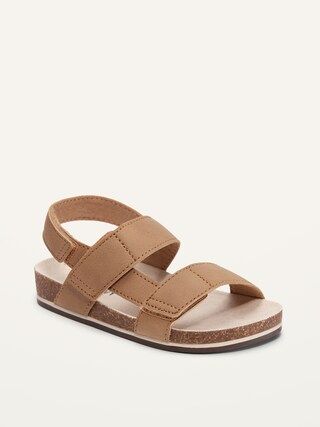 Unisex Faux-Leather Double-Strap Sandals for Toddler | Old Navy (CA)