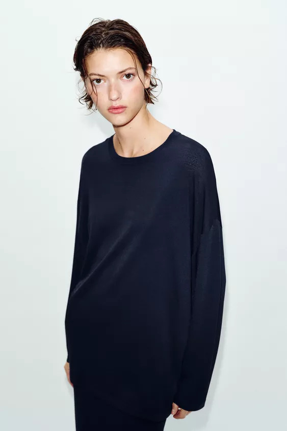 OVERSIZE FINE KNIT JUMPER | Zara UK