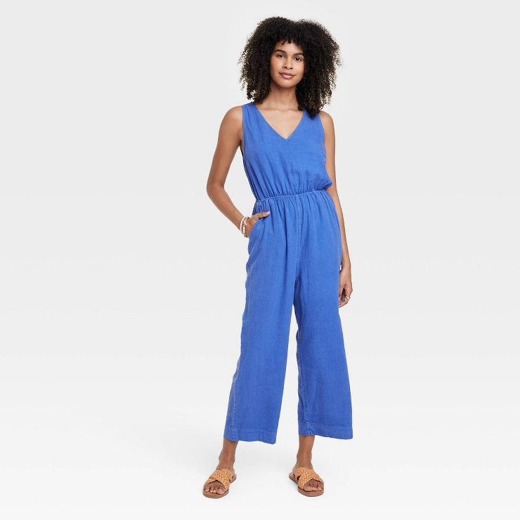 Women's Sleeveless Linen Jumpsuit - Universal Thread | Target