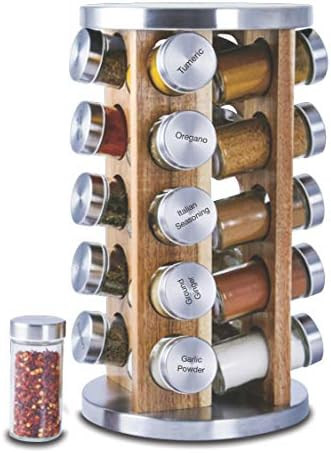 Orii 20 Jar Spice Rack with Spices Included - Tower Organizer for Kitchen Spices and Seasonings, ... | Amazon (US)