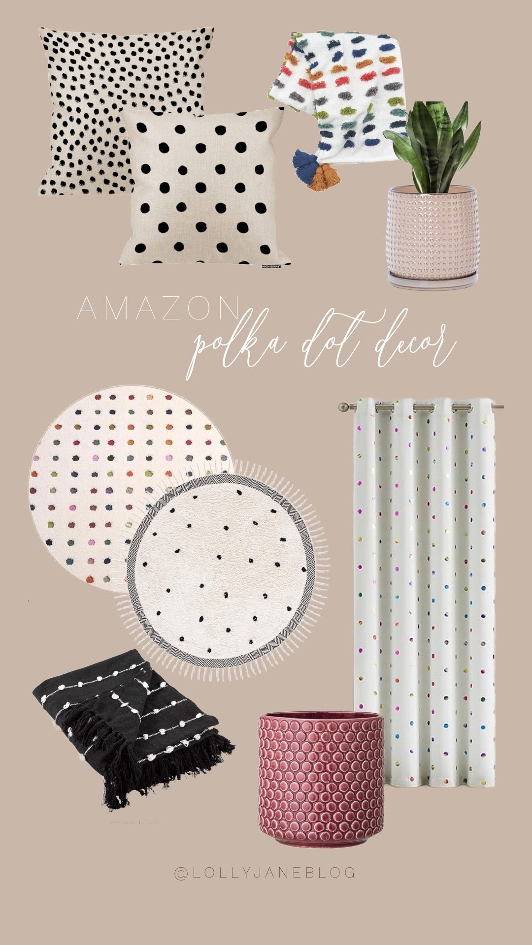 Polka dots, but make them chic 🖤✨ Amazon has the cutest living room decor covered in fun, modern dot prints—think cozy pillows, stylish throws, and accent pieces that instantly liven up your space. It’s the perfect way to add personality without going overboard, and these finds blend beautifully with both neutral and bold interiors. A little playful, a little polished… just the way we like it.
#AmazonHomeFinds #PolkaDotDecor #LivingRoomStyle #LTKHome #PatternPlay #CozyAndChic #HomeAesthetic #AmazonDecor

#LTKSeasonal #LTKStyleTip #LTKHome