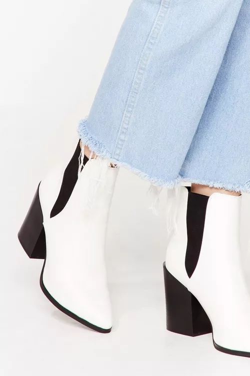 Faux Leather Heeled Chelsea Boots | Nasty Gal (US)