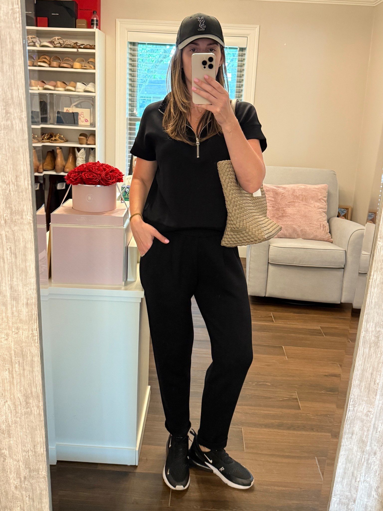Travel day in my new favorite athleisure set. After flying in this set I’m off to snag another color! Debuting my new travel bag which is roomy and has lots of compartments.  

Shirt runs large. Wearing an XS.
Pants run TTS. Wearing a size M.

#LTKItBag #LTKOver40 #LTKTravel
