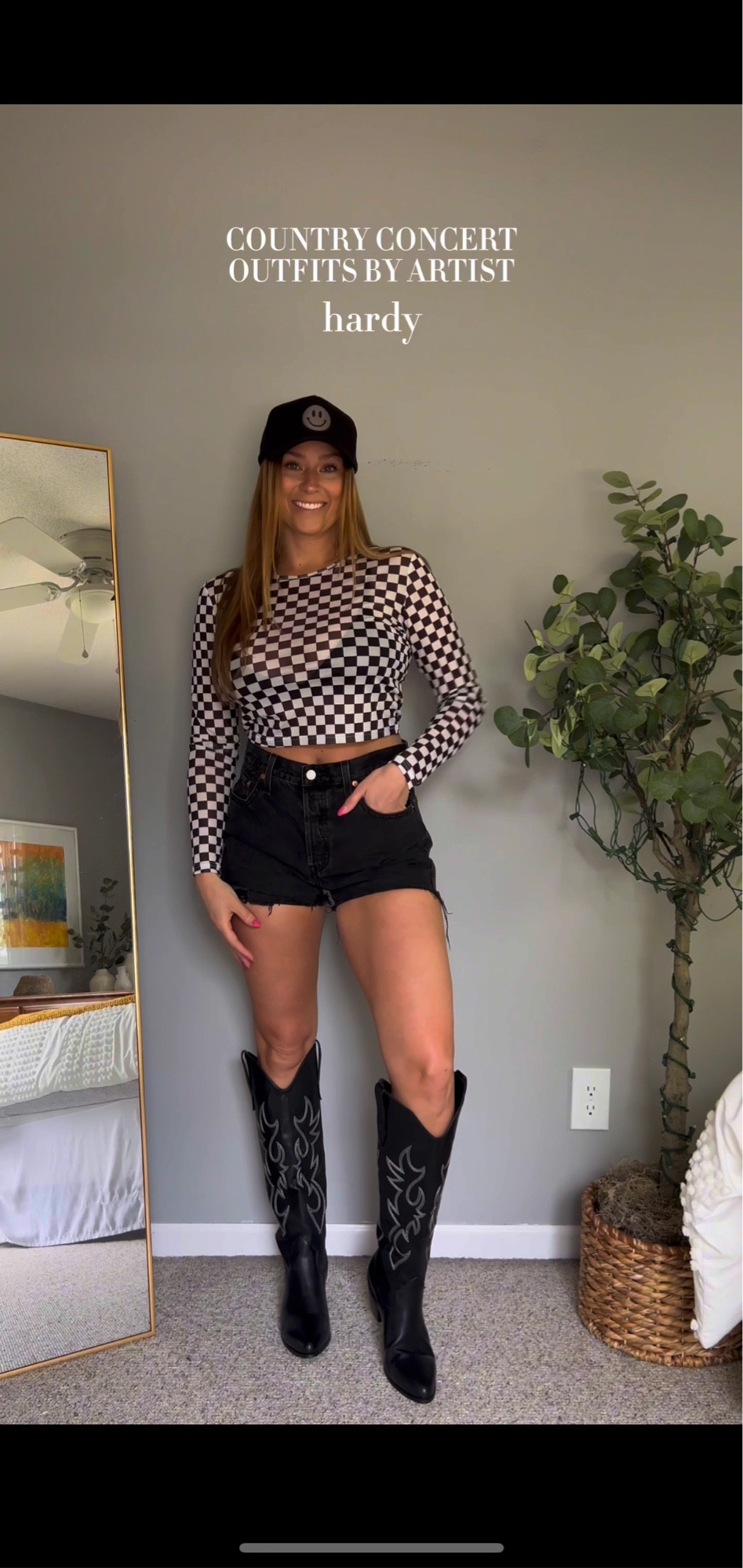 Country Concert Outfit. hardy concert outfit. nascar outfit. racing outfit. top, shorts and boots fit true to size! 

#LTKShoeCrush #LTKFindsUnder100 #LTKStyleTip