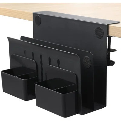 Desk Side Storage, Under Desk Laptop Mount, Table Side Hanging File Organizer, No Drill Clamp On Cable Management Tray | Wayfair North America