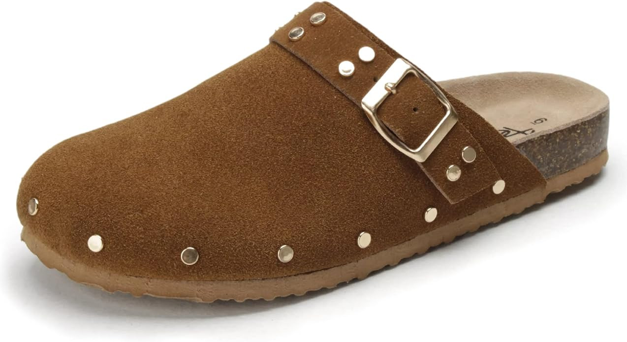 PepStep Fashion Clogs Mules Sandals for Women, Felt or leather Suede Upper, Comfortable Slip On C... | Amazon (US)