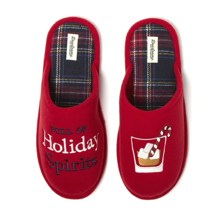 Dearfoams Cozy Comfort Men's Holiday Spirts Scuff Slippers | Walmart (US)