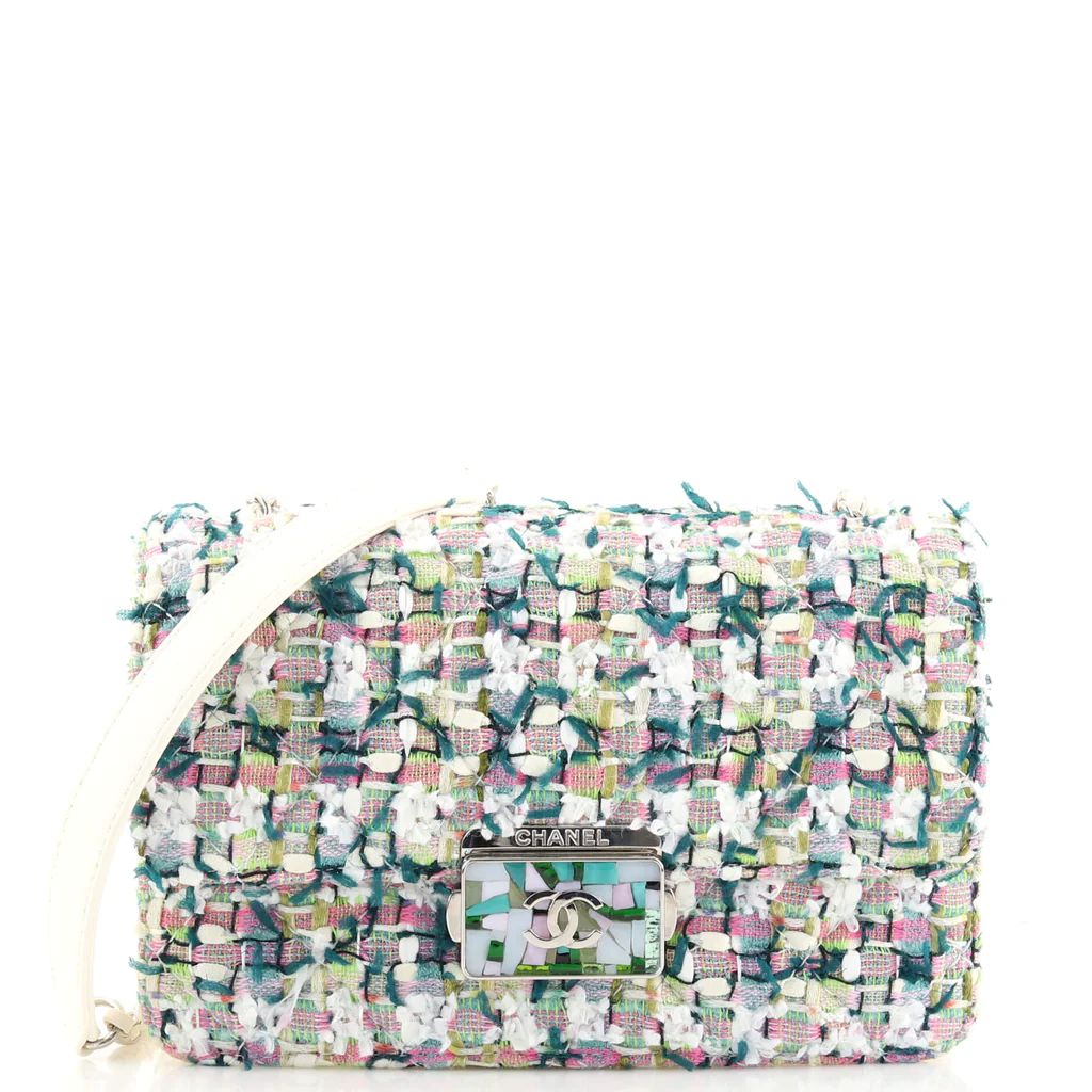 Chanel Beauty Lock Flap Bag Quilted Tweed Mini Multicolor 138633376 | Rebag