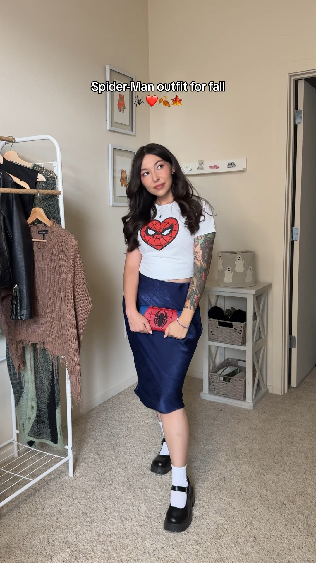 Spidey outfit for fall ❤️🕸️🍁🍂 #marvelstyle #spiderman #falloutfit

#LTKSeasonal #LTKfindsunder50 #LTKstyletip