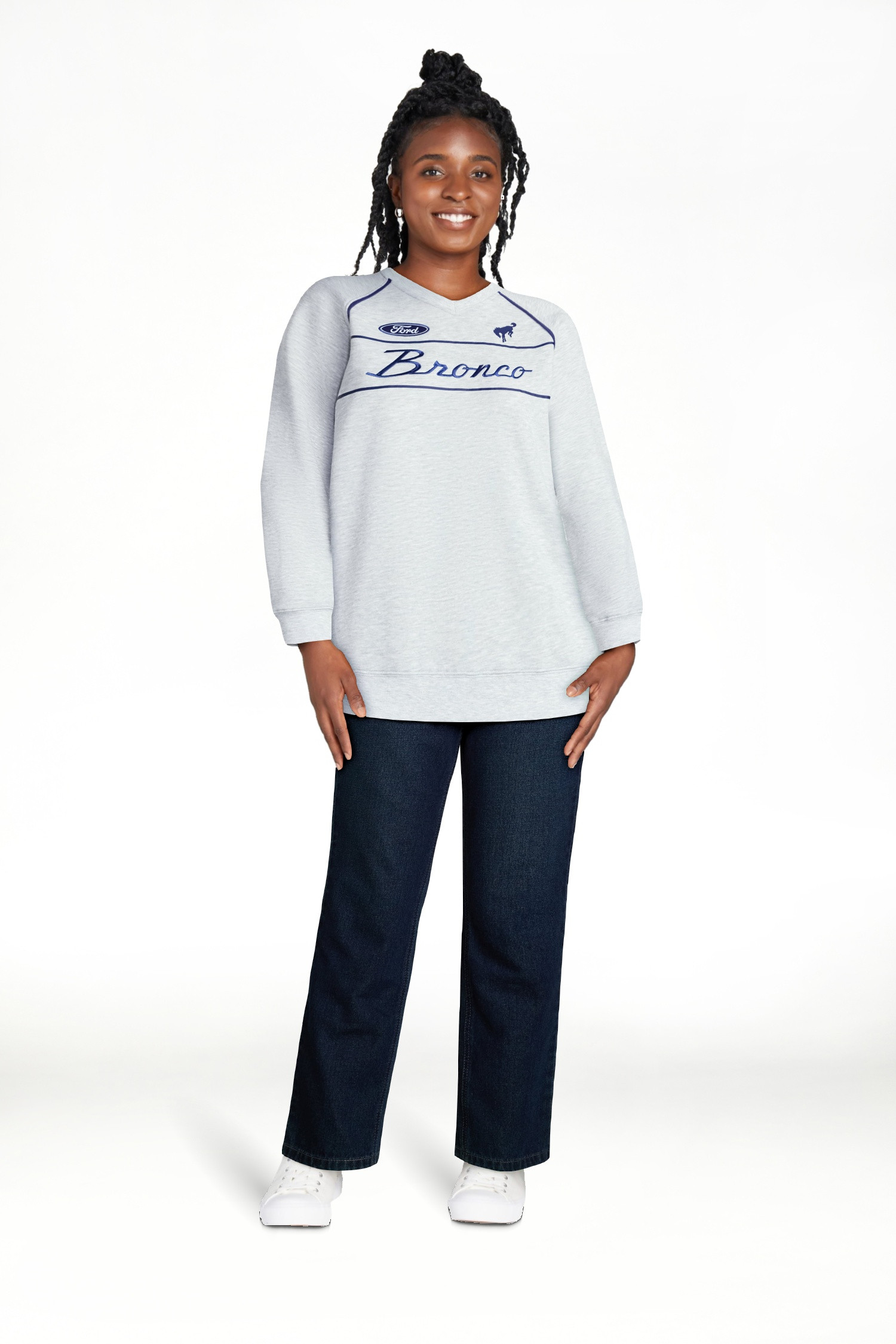 Ford Bronco Women's Front Back Graphic Sweatshirt with Long Sleeves, Sizes XXS-XXL | Walmart (US)