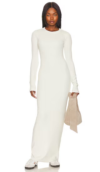 COTTON CITIZEN Verona Crewneck Maxi Dress in White. - size L | Revolve Clothing (Global)
