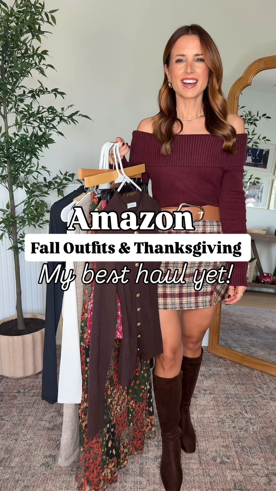Amazon Thanksgiving outfits. Amazon Fall outfits. Amazon Christmas outfits. Plaid skirts. Fall dresses. Party outfits. Wearing smallest size in each. I went up half a size in knee high boots.

#LTKSeasonal #LTKParties #LTKHoliday