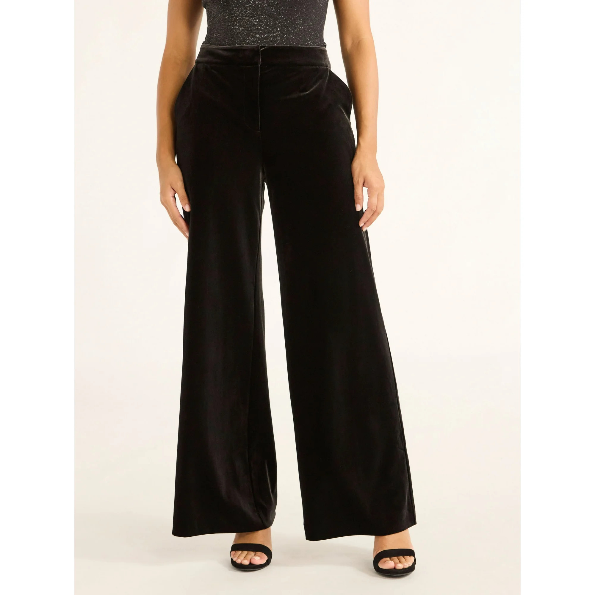 Sofia Jeans Women's Velvet Trousers, 31.25" Inseam, Sizes 0-20 | Walmart (US)