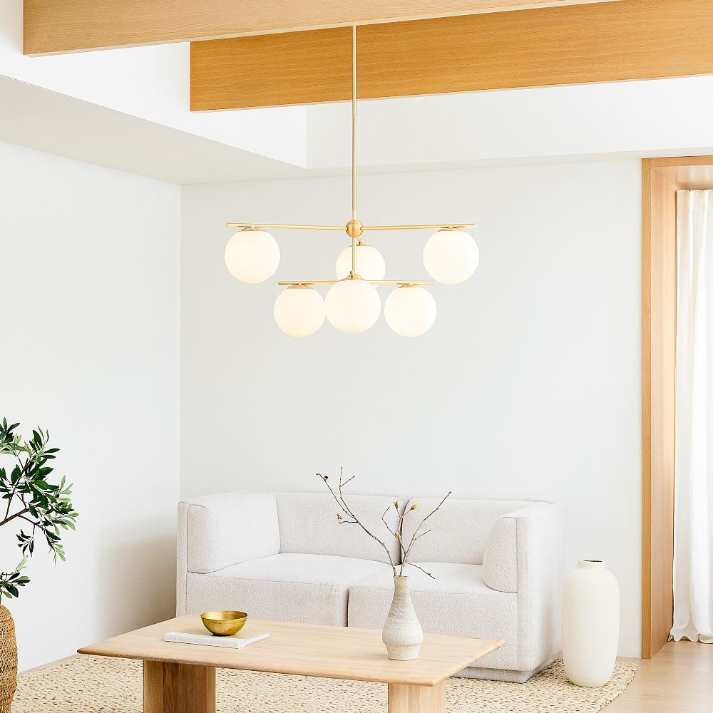 Sphere & Stem 6-Light Chandelier (36") | West Elm (US)
