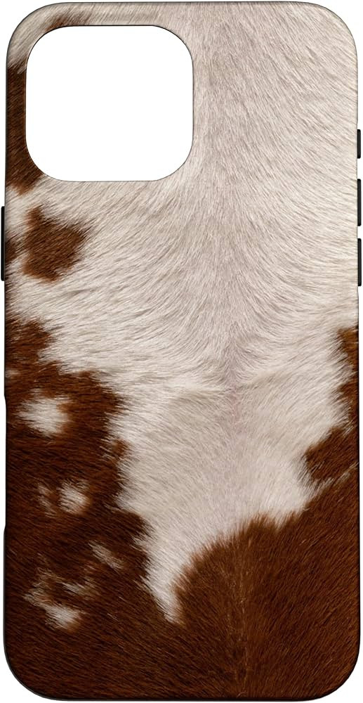 Cow Lookalike Cowhide Case for iPhone 16 Pro Max | Amazon (US)