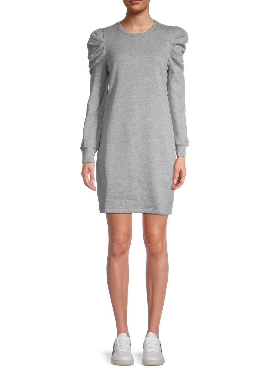 Rebecca Minkoff Women's Janine Puff-Sleeve Sweatshirt Dress - Heather Grey - Size S | Saks Fifth Avenue OFF 5TH