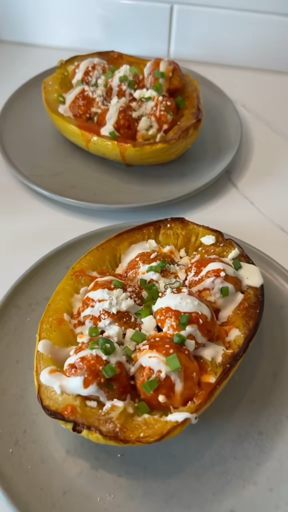 Let’s make Buffalo Chicken Stuffed Spaghetti Squash!
Here’s the recipe ❤️
https://wolfcaster.kitchen/recipes/f/buffalo-chicken-meatball-stuffed-spaghetti-squash

#LTKdayinmylife #LTKfoodie #LTKHome