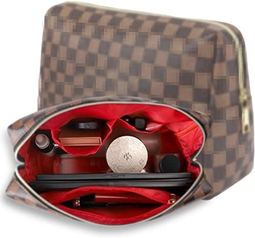 Makeup Bag, Cosmetic Bags for Women Toiletry Travel Organizer Portable Make Up Bags for Christmas Bi | Amazon (US)