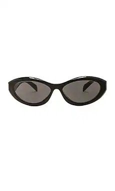 Prada Oval Sunglasses in Black from Revolve.com | Revolve Clothing (Global)