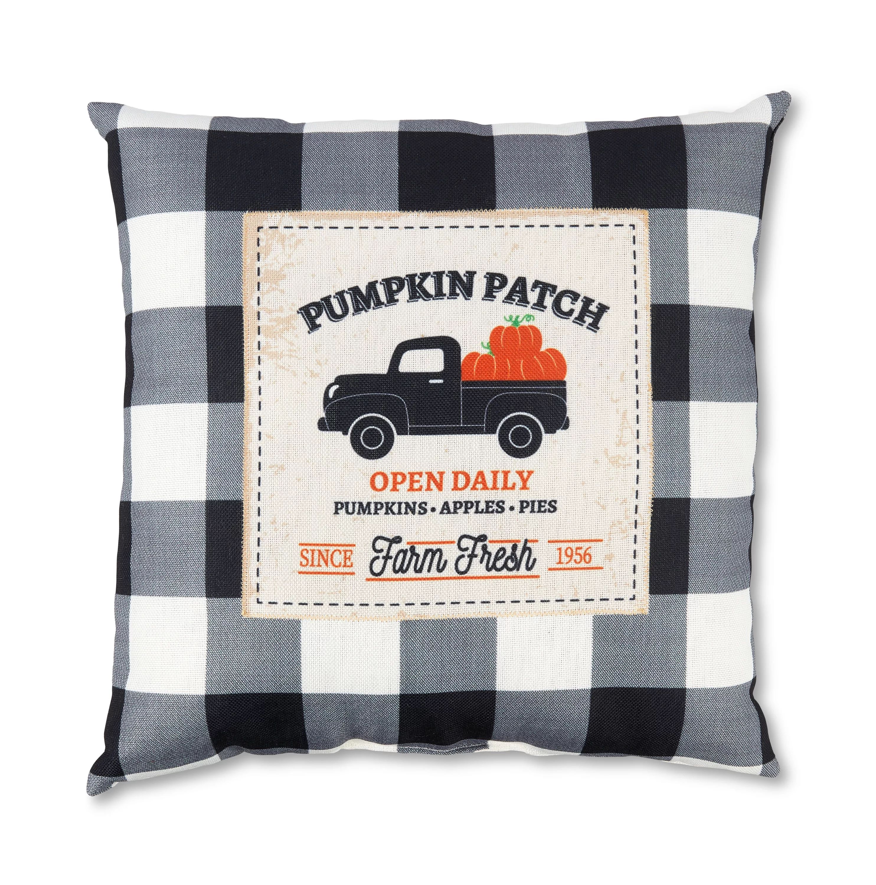 Fall, Harvest 13 in Black and White Pumpkin Patch Decorative Pillow, Way to Celebrate! | Walmart (US)