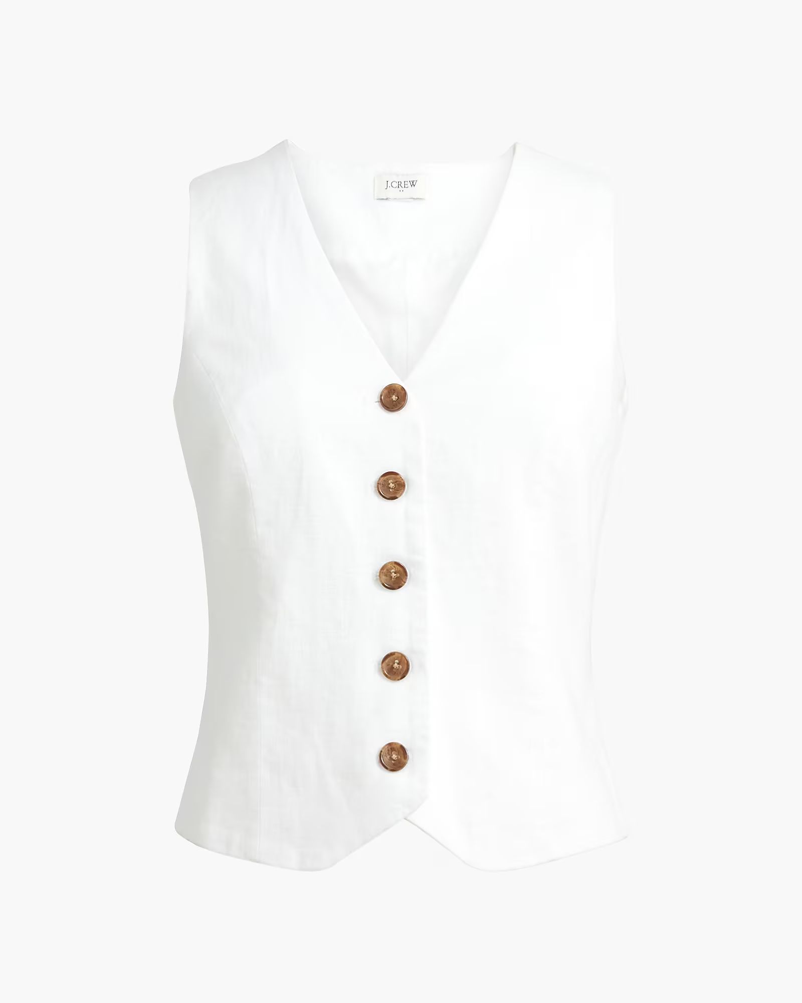 Button-front linen-blend vest | J.Crew Factory