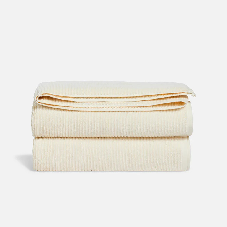Organic Ribbed Bath Sheets - Last Call | Brooklinen