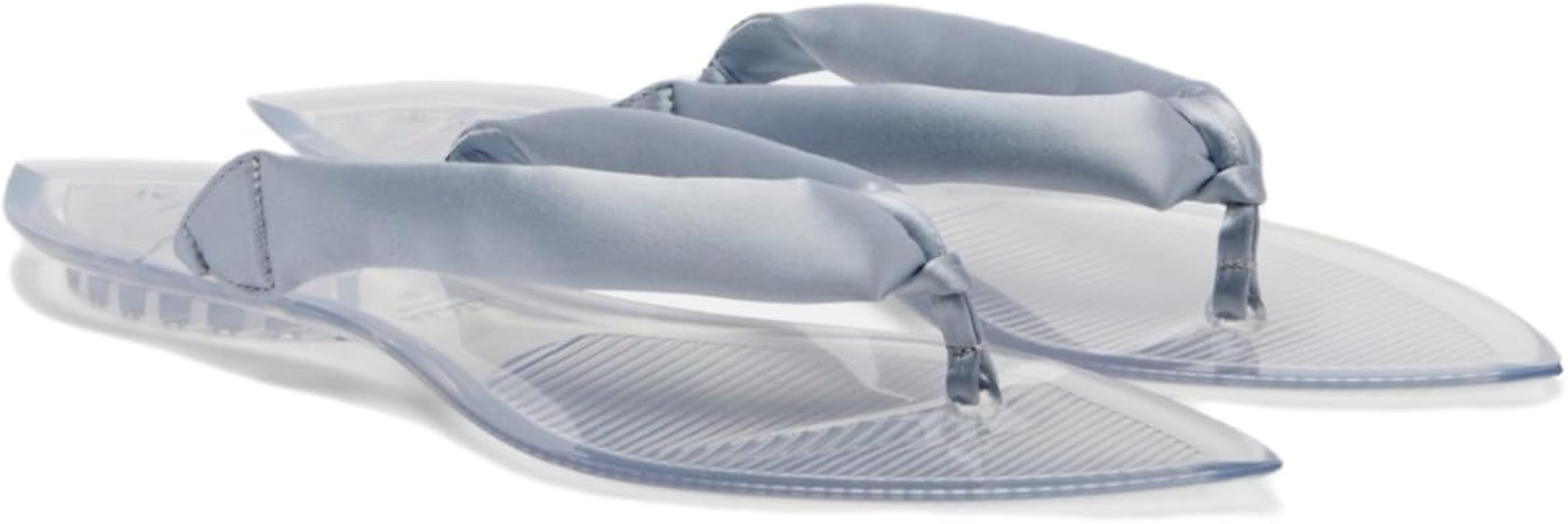 Women\u2019s Jelly Flip Flops Clear Thong Sandals Flat Sandals for Women Comfortable Beach Sandal... | Amazon (US)