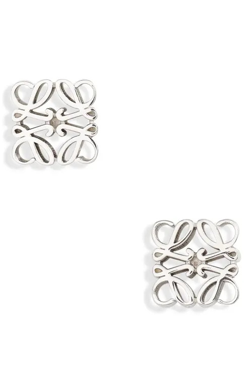 Loewe Anagram Stud Earrings in Rhodium at Nordstrom | Nordstrom