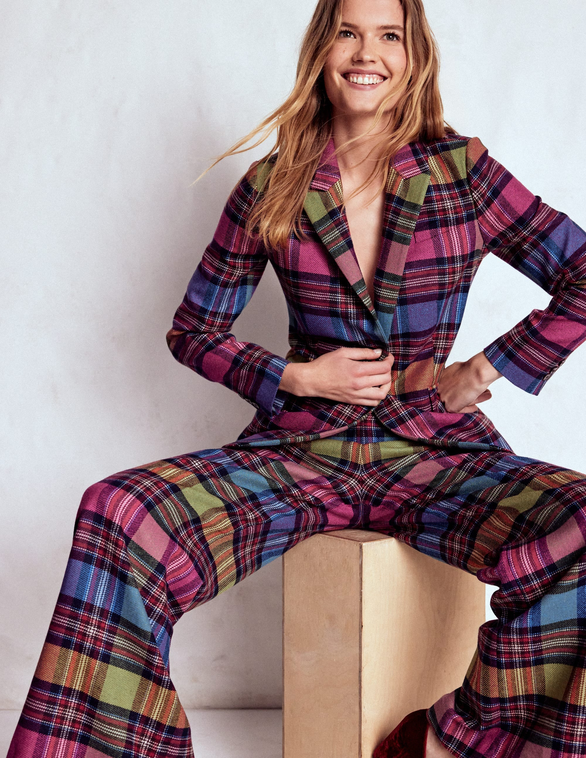 Woodbridge Check Blazer-Multi Blanket Check | Boden (US)