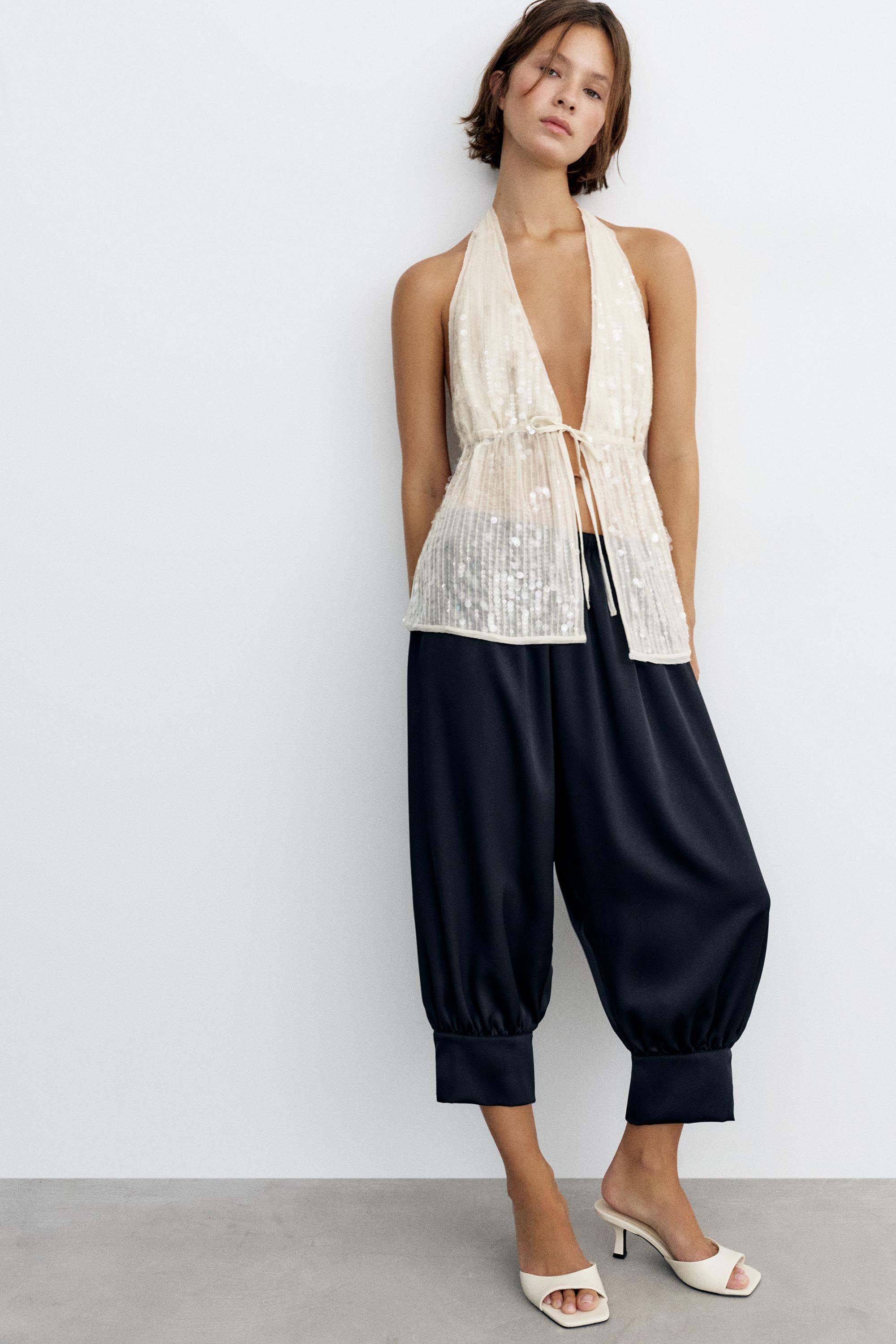 Neckholder-Top mit Pailletten | Pull&Bear Deutschland | PULL and BEAR DE
